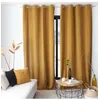 Image de Rideau velours câlin 100% Polyester - Taille: 140x260cm - Coloris: Moutarde