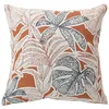 Image de Coussin décoratif déhoussable motif feuillage tropical Blanc 40x40 cm