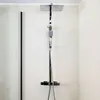 Image de Quartos Colonne de douche avec Mitigeur Thermostatique - Pomme de tête 30cm - Chrome - Essebagno