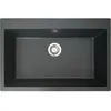 Image de ESSEBAGNO SIERRA EVIER RESINE NOIRE 1 GRANDE CUVE Evier en résine noir 760x500 mmCuve 700*400Hauteur 210 mm1 cuve
