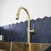 Image de Architek Mitigeur de cuisine à Douchette Extractible - Or brossé - Essebagno