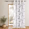 Image de Voilage tamisant au style artistique Taupe 135x250 cm
