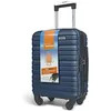 Image de Valise cabine bleu 45x36x20 sans roues - Bagage à main léger et durable taille lowcost avec roues détachables pivotantes amovibles