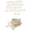 Image de 120 LETTRES CHIFFRES BOIS ADHÉSIF 3X2CM NATURE Beige Ivoire Crème Écru Naturel Taupe