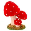 Image de 3 CHAMPIGNONS DÉCO SOCLE MOUSSE 13-8.5-15CM ROUGE
