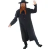 Image de Chaks - Costume De Rabbin Pour Homme, Tenue Avec Manteau, Barbe Et Chapeau - Taille Unique