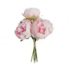 Image de BOUQUET 6 PIVOINES ROSE PASTEL 27.5CM