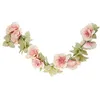 Image de GUIRLANDE ROSES ARTIFICIELLES 220CM IVOIRE ROSE