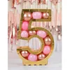 Image de Structure Chiffre en Carton/Film pour Ballons - CHAKS - 11998-81 - Or - Décoration de fête - Anniversaire