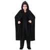 Image de CAPE CAPUCHE VELOURS 120CM NOIR ENFANT