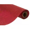Image de Nappe - CHAKS - 11446-16 - Premium Paillettes - 120cm x 3m - Rouge foncé