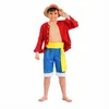Image de Chaks - Costume Luffy Pour Garçon, Tenue Officielle One Piece, Ensemble Anime 4 Pièces, Monkey D. Luffy, Cosplay - Taille 128