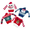 Image de Pull de Noël - 73 - Renne à pompon - Rouge/Bordeaux - 11 cm - Choix aléatoire