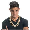 Image de COLLIER FANTAISIE CHAINE LARGE RAPPEUR 70CM OR - Accessoire de déguisement bijou fantaisie