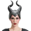 Image de CASQUE LATEX CORNES MALÉFIQUES 29CM NOIR EMME
