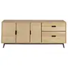 Image de Buffet bas nordique en chêne naturel 3 portes + 4 tiroirs l200 - joyce