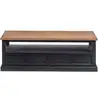 Image de Table basse en bois noir 4 tiroirs 1 niche - dalila