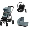 Image de CYBEX - Poussette Trio Gazelle S Tpe Nacelle Stormy Blue Cloud T Sepia Black Cybex