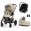 Image de CYBEX - Poussette Trio Balios S Lux + Siège auto Aton B2 + Nacelle Cot S Lux Almond Beige