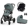 Image de CYBEX - Poussette Trio Balios S Lux + Siège auto Aton B2 + Nacelle Cot S Lux Stormy Blue