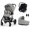 Image de CYBEX - Poussette Trio Balios S Lux + Siège auto Aton B2 + Nacelle Cot S Lux Stone Grey