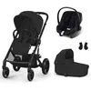 Image de CYBEX - Poussette Trio Balios S Lux + Siège auto Aton B2 + Nacelle Cot S Lux Moon Black