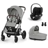 Image de CYBEX - Poussette Trio Balios S Lux + Siège auto Cloud T Comfort + Nacelle Cot S Lux Stone Grey