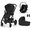 Image de CYBEX - Poussette Trio Balios S Lux + Siège auto Cloud G3 Plus + Nacelle Cot S Lux Moon Black