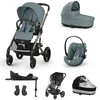 Image de CYBEX - Poussette Trio Balios S Lux + Siège auto Cloud G3 Plus + Nacelle Cot S Lux + Base G3 Set XL Stormy Blue