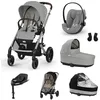 Image de CYBEX - Poussette Trio Balios S Lux + Siège auto Cloud G3 Plus + Nacelle Cot S Lux + Base G3 Set XL Stone Grey