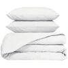 Image de Housse de Couette + Taies d'oreiller Venezia Blanc, Haomy 140 x 200 cm - HAOMY
