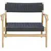 Image de Fauteuil de jardin en teck massif et cordage noir manille 800050