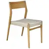 Image de Chaise de jardin en teck massifet cordage beige calvi 800029
