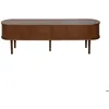 Image de Miliboo - Meuble TV vintage bois foncé noyer avec rangements 2 portes coulissantes L180 cm EPIC