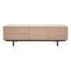 Image de Miliboo - Meuble TV finition bois chêne avec rangements fermés L160 cm MANNY