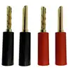Image de Fiches Banane Enova Hifi Fban 100 Rb Lot De 4 Noir Et Rouge Métal Plastique