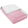 Image de Couverture plaid polaire pour enfant 75 x 100 cm en flanelle et sherpa ultra doux - Rose - Monsieur Bébé