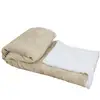 Image de Couverture, plaid polaire 220 x 240 cm en flanelle et sherpa ultra doux - beige EGK1041
