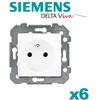 Image de Lot de 6 Prises 2P+T BLANC Siemens DELTA VIVA
