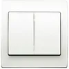 Image de Va et Vient + Poussoir Blanc Delta Iris + Plaque basic Blanc