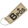Image de CLJ - Porte-clés - RESUS - GROUPE SANGUIN : B+ B Positif - Marron militaire Bpos - Voyage - Urgence