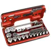 Image de Coffret Douilles 1/2 6 Pans Métriques - FACOM - S.161DBOX1PB - Avec Cliquet à Manche Rotatif S.360