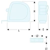 Image de Mètre ruban Facom double faces avec blocage 3M
