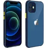 Image de Coque iPhone 12 / 12 Pro AVIZAR - Grips antidérapants - Bords caméra surélevés - Bleu nuit