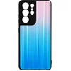 Image de Coque Pour Samsung Galaxy S21 Ultra Bi-matière Holographique Brillant Et Rose