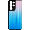 Image de Coque - AVIZAR - Samsung Galaxy S21 Ultra - Holographique - Bi-matière - Rose et bleu