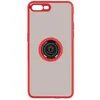 Image de Coque smartphone - AVIZAR - iPhone 7 Plus / 8 Plus - Bi-matière - Bague métal support rotatif - Dos mat anti-traces