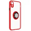 Image de Coque de protection - AVIZAR - iPhone XR - Bague de maintien convertible - Finition métallique - Rouge