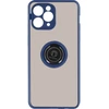 Image de Coque Pour Iphone 11 Pro Max Bi-matière Bague Métallique Support Bleu Nuit