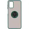 Image de Coque Pour Samsung Galaxy A03s Bi-matière Bague Métallique Support Vert